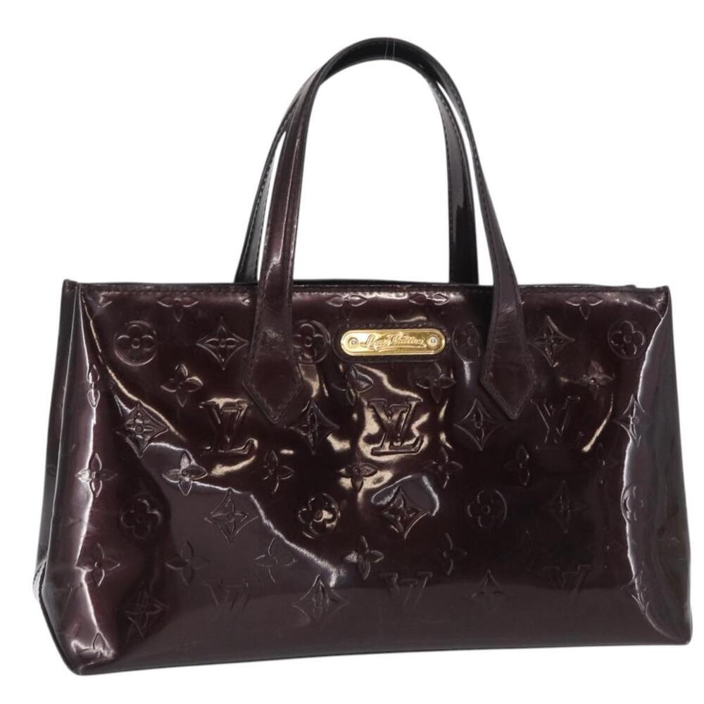 LOUIS VUITTON Monogram Vernis Wilshire PM Bag Amarante M93641 LV Auth 157742